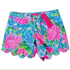 Lilly Pulitzer Buttercup Stretch Shorts Zanabar Blue Bunny Business Size 0 NWT